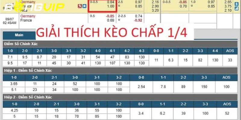 kèo chấp 1/4 kèo chấp 1/4